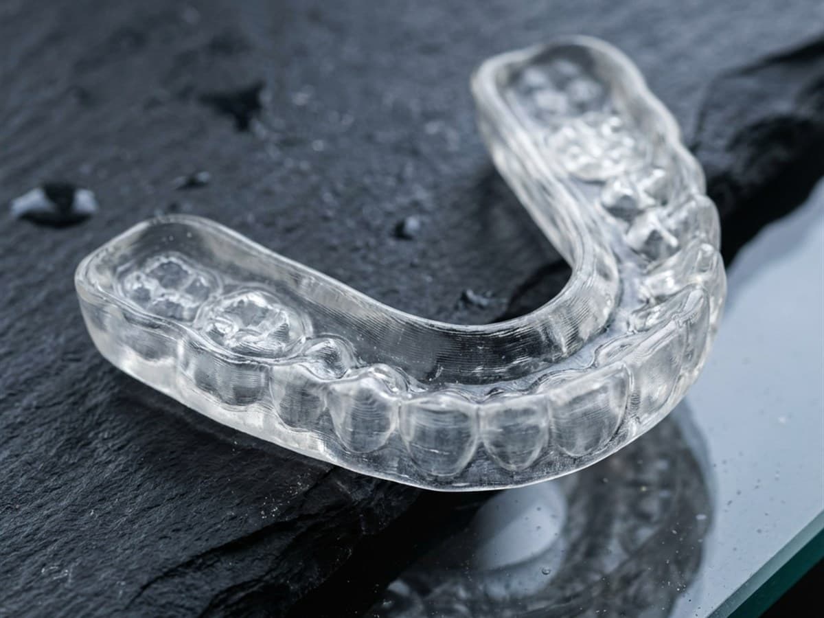 Férula oclusal transparente dental 3D